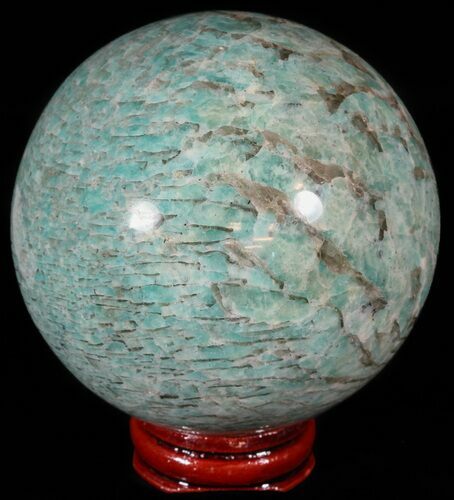 Polished Amazonite Crystal Sphere - Madagascar #51627